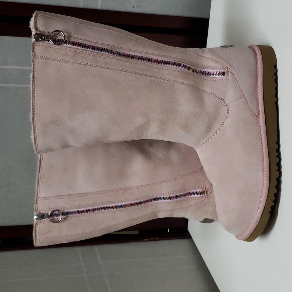 Ugg Australia Pink Suede Side Zip Boots - image 4